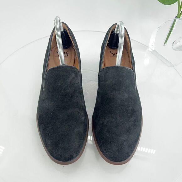 Sofft Women's Severn Shootie Loafer Slip On Boot Size 10 Black Suede Low Heel - Picture 5 of 15